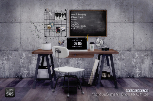 dreamteamsims:  MarcusSims91′s Bronze Office (S3 to S4) Desk Plant Floor Bin Hanging Chal