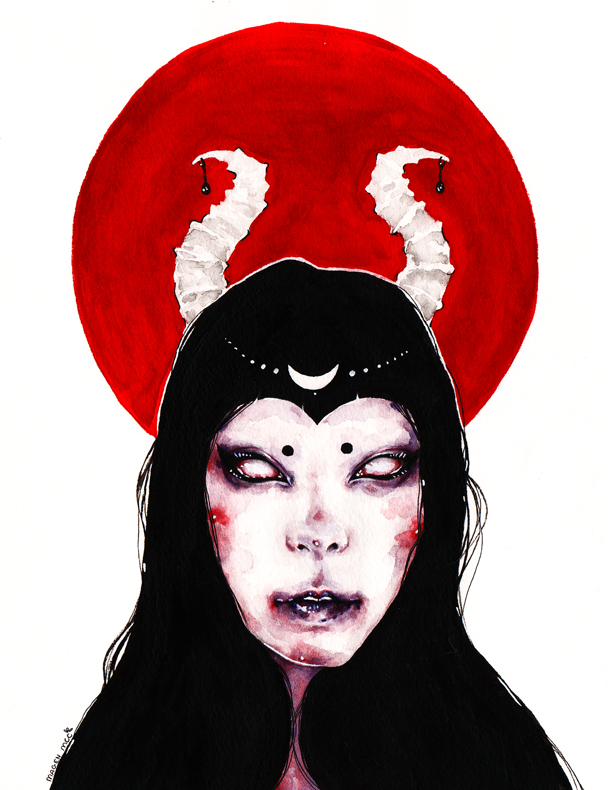 xlittlemissmaggiemayx:Recent paintings I did using the lovely Mortem3r’s face as