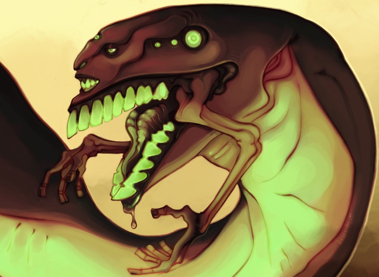 deadwooddross:A big ol chimera I Painted for my Twitter/patreon Banner!Patreon