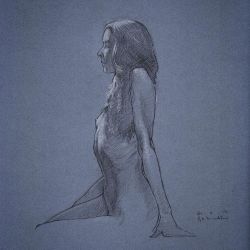 akramfadl:  @brookelynne 7 a.m. #sketch #drawing #figurestudy #figuredrawing #art #figurativedrawing #Graphite and #whitechalk on #Canson #brookelynne   ❤️❤️❤️this is so lovely!