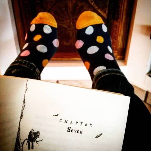 Happy #socksunday I&rsquo;m currently reading the 7th installment of #aseriesofunfortunateevents
