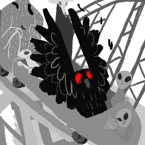 mothmandaily:Mothman of the day is: Mothman having a wonderful time at the summer carnival.