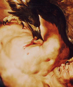 parnassien:  Prometheus Bound (detail) by Peter Paul Rubens.Philadelphia Museum of Art. 1618. 