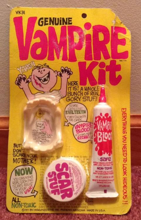 cryptofwrestling:Two Vampire Kits from Imagineering from the 1970s