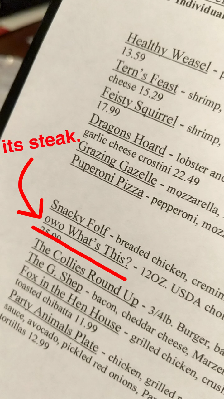 scotchtapeofficial: hugo’s dinner at a furry convention