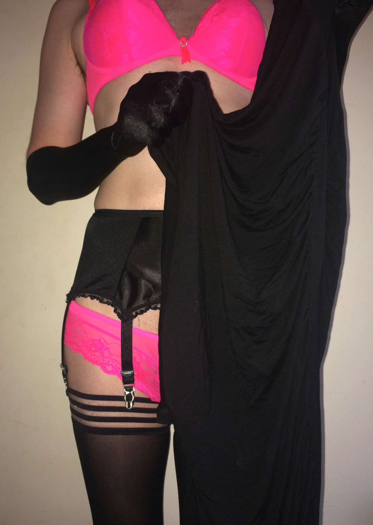 partiesfor:  Misbehaving on a school night, flashing my chastity &amp; pink lingerie