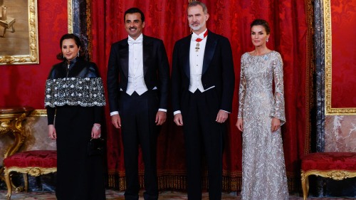 May 17, 2022: King Felipe and Queen Letizia offered a gala dinner to Sheikh Tamim bin Hamad Al Thani