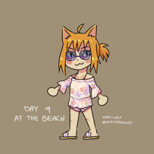 #outfitaugust Day 9 - At the beach Sunglasses are fun to draw . . Kika-lala 08.09.2018