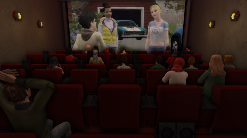 CINEMA (movie theater) The Sims 4 BUILD! a compact The Sims 4 cinema build with a really small amoun