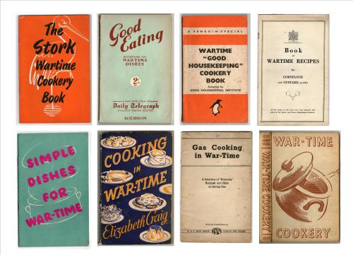 a fascinating collection of vintage war-time recipe books 