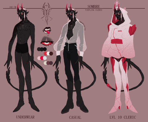 orbitrois:made a tiefling cleric (grave domain) for a campaign im gonna be in w/ my cousins and sibl