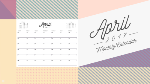 April Monthly CalendarApril calendar now up and available for download! This printable and all 