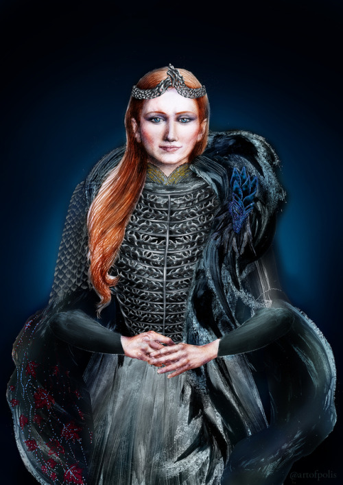 Queen in the North, by Paulina Sieczkowska, 2019.portrait of Sansa Stark from “the Game of Thrones” 