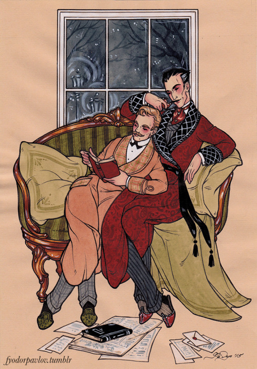 fyodorpavlov:These old marrieds commissioned by zforzelma just in time for our Queer Reading of the 