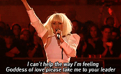 Gaga performs at the ARTPOP artRAVE release party.