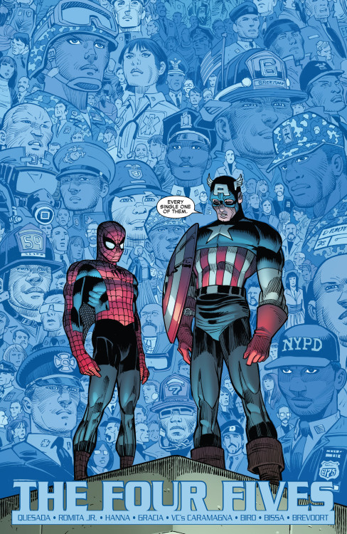 oxymitch: Spider-Man and Captain America pay tribute to the victims of September 11 attacks on its 2