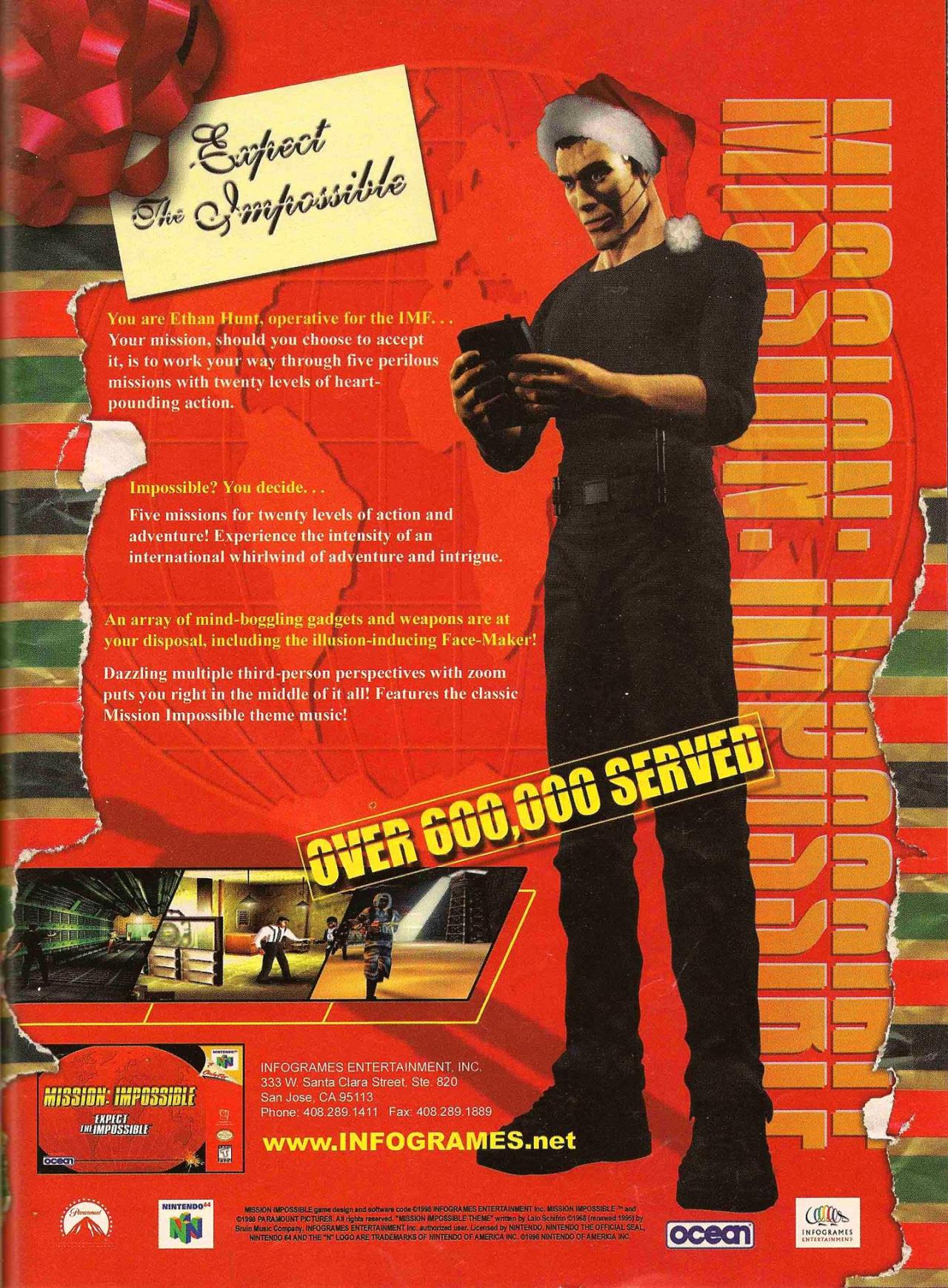 “Mission: Impossible - ‘Christmas’”
• Electronic Gaming Monthly, December 1998 (#113)
• Scanned by RetroMags
• This present will self-destruct in five seconds.