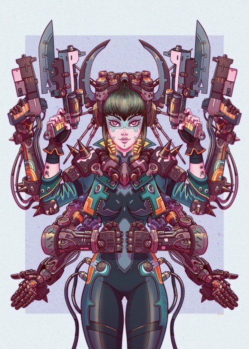 9: Cyber demon girl // Color.