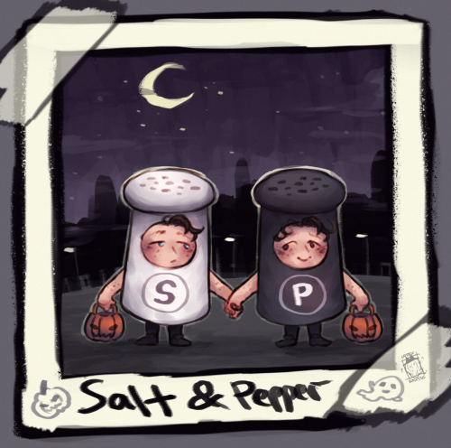 Day 1 - Trick-or-Treat -  Young human Connor and 900 going trick-or-treating in twinfitting costumes