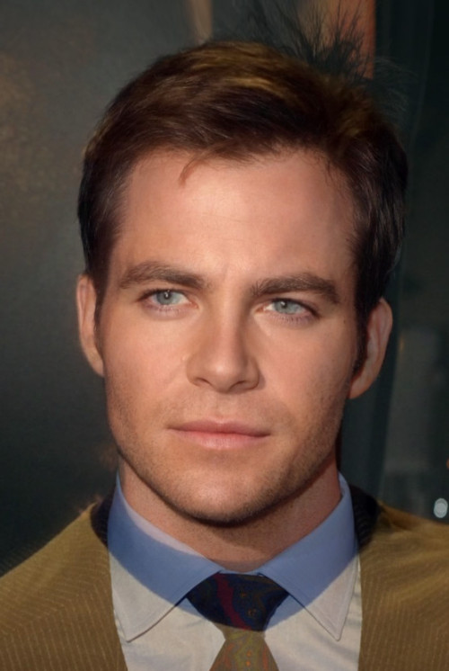 star-trek:  Combined Trek by ~ThatNordicGuy #deviantart  Kirk - Chris Pine / William Shatner combined.  Spock - Zachary Quinto / Leonard Nimoy combined.  Uhura - Zoe Saldana / Nichelle Nichols combined.  McCoy - Karl Urban / DeForest Kelly combined. 