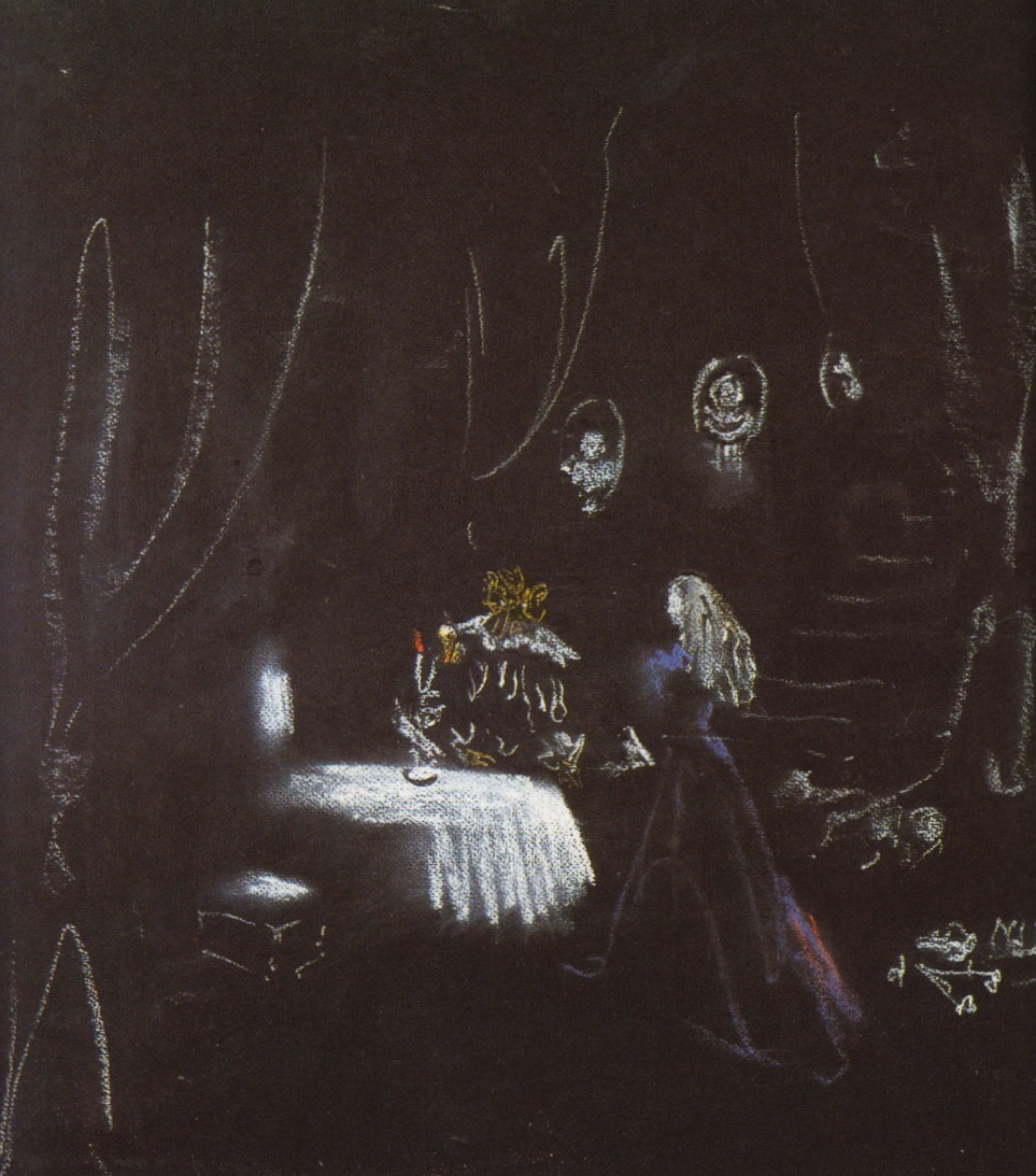 kitduckworth:Sketches for sets for Jean Cocteau’s La Belle et la Bête Christian