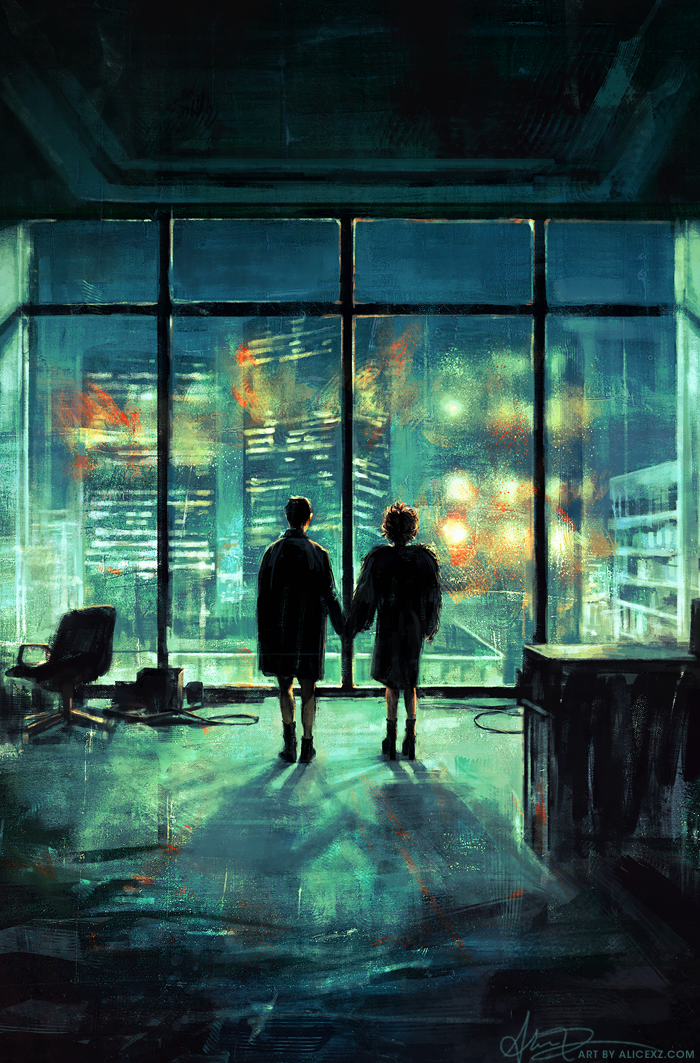 alicexz:  “You met me at a very strange time in my life.” A painting from my