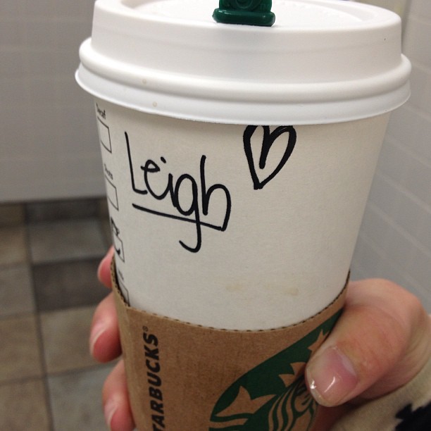 Love at Starbucks [the workers know me] #love #valentinesday #starbucks #greatemployees