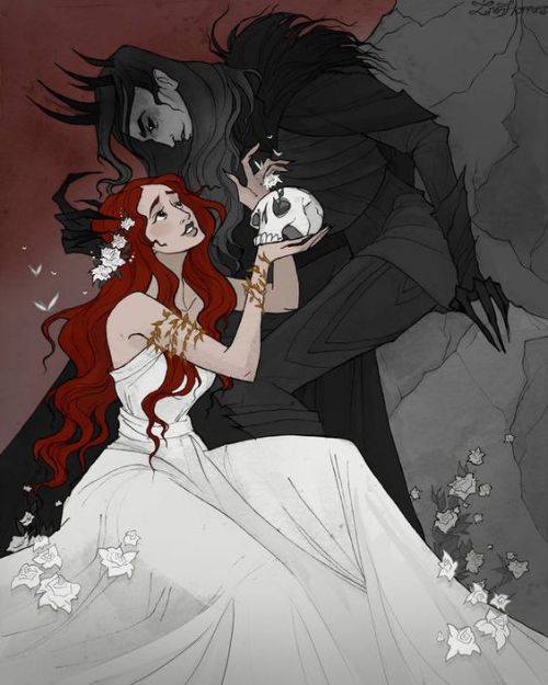 friendly-neighborhood-patriarch:nyxshadowhawk:Greek Mythology art by IrenHorrors!Nyx, Hecate, Selene