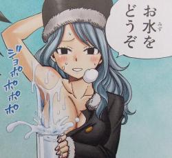 unisonraidd:  I found this today seems like Mashima-sensei coloured the whole  page  for fairy tail magazine but sadly I couldnt find the whole thing T//^//T 