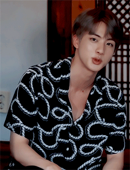 itseokjins:thank you to whoever styled jin in this shirt+ bonus