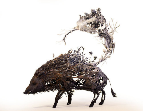 steampunkages - Natural history surrealist sculpture by Ellen...