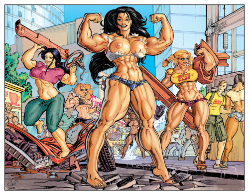 Jed Dougherty aka Jebriodo - Just love the way this guy draws thick and muscular women.  Jebriodo at Deviant Art