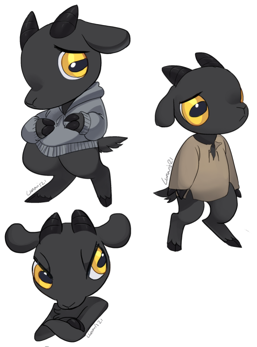 I drew a tiny goat!!! He’s an OC, but I haven’t named him yet! (AS ALWAYS GDI) He might be?? sort of