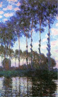 malinconie:  Claude Monet, Poplars along the River Epte, 1891