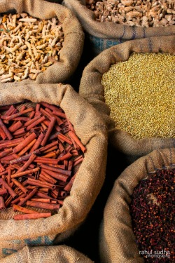 hijos-delsol:  my-spirits-aroma-or:  Bag full of Spices Scene from a spice market at Fort kochi by Rahul Sudha  Perfection 