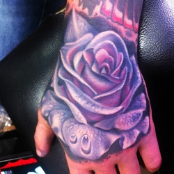 tattoodlove:  Hand rose I tattooed yesterday