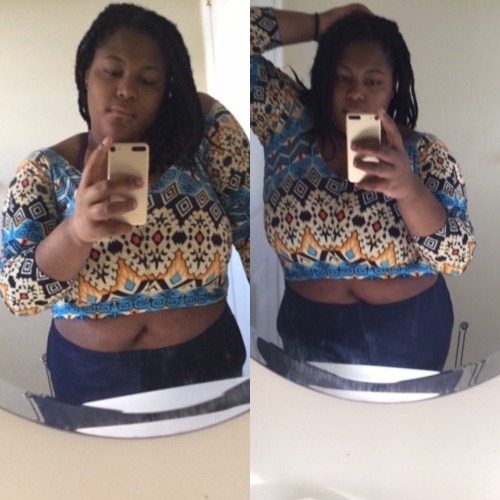 clarinuttymelanin:  Got bored, bought a crop top and loving it!!!! 😍😍😍😍 like damn why did it take me this long to realize I’m hot af 💋😍👏🏾👀 