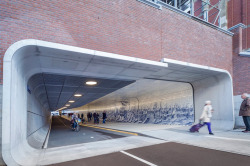 mymodernmet:  New Bike and Pedestrian Tunnel Features an 80,000-Tile Mural of Old and New Amsterdam