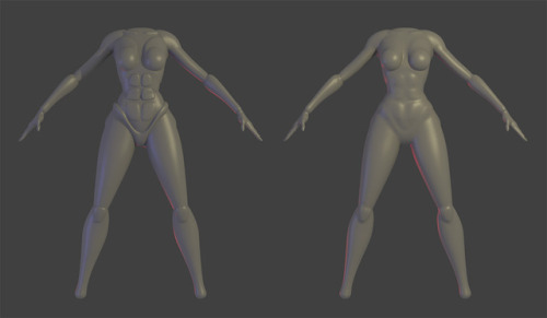 Just scribbling some troll ladies for Shadowrun and fooling around with Booltool in Blender (still t
