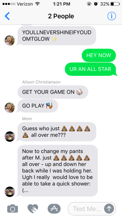 when ur mom ruins the group chat with poop