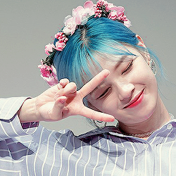 mirurun7 - jeongyeon’s blue hair