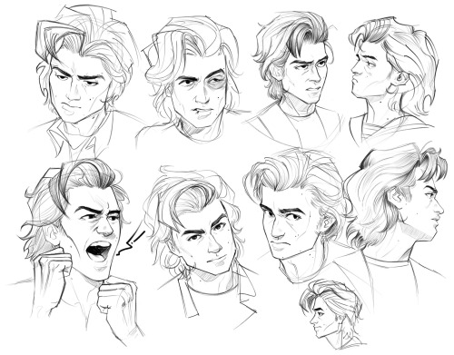Portrait Practice From Photos (currently Obsessed With All Thing Joe Keery — It’s Probably All The