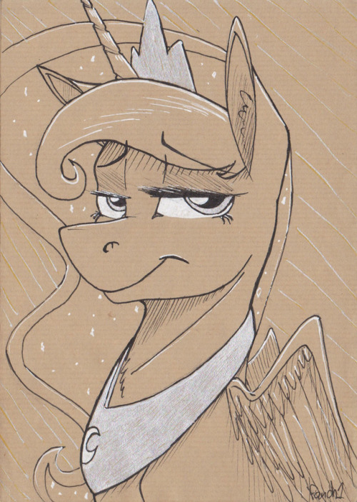 fancheesy:Trying to do some inked pony-portraits.