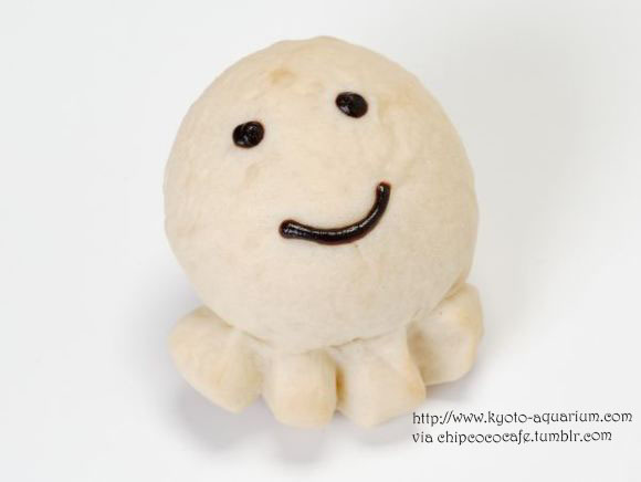 chipcococafe:  Sweet Breads from Kyoto Aquarium Jelly fish- Fluffy white bread with
