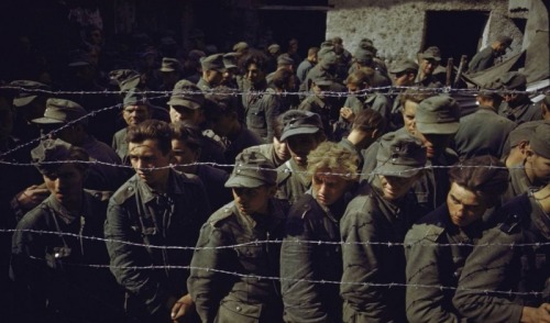 thecolorofwar: German soldiers to the assembly point, captured by the Allies during the Italian camp