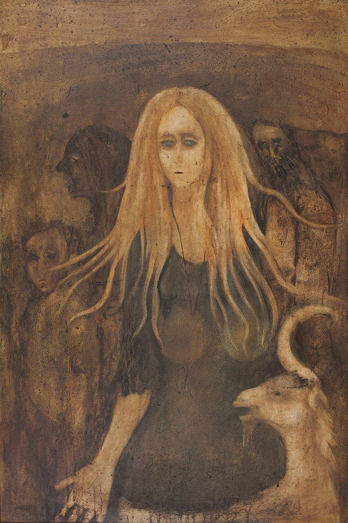 Anjolie Ela Menon, Untitled (Madonna of Merriweather Road), 1976.