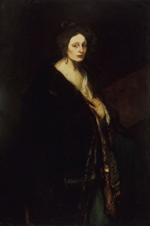 Woman in Manteau (1898). Robert Henri (American, 1865-1929). Oil on canvas. Brooklyn Museum.Painted 