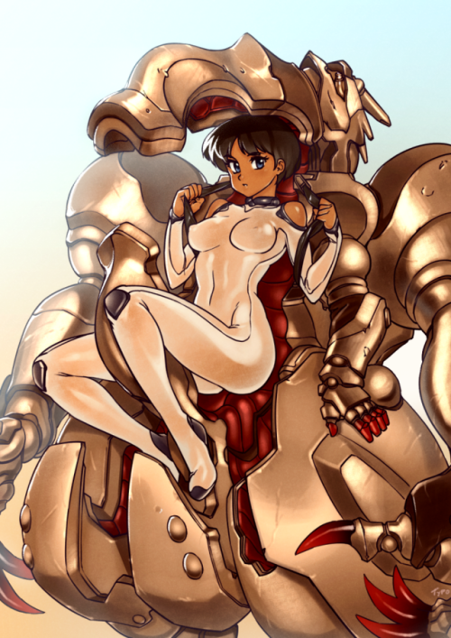 requiemdusk: Did another study of Shirow’s works and it came out like this. <3
