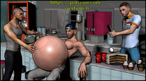 Inflate comic(s) and 3d Artspatreon.com/wertymenand Private Inflate Belly videos 