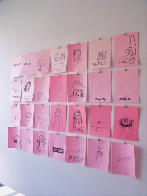 XXX the-coven:  Pink Paper Series, ink on paper, photo